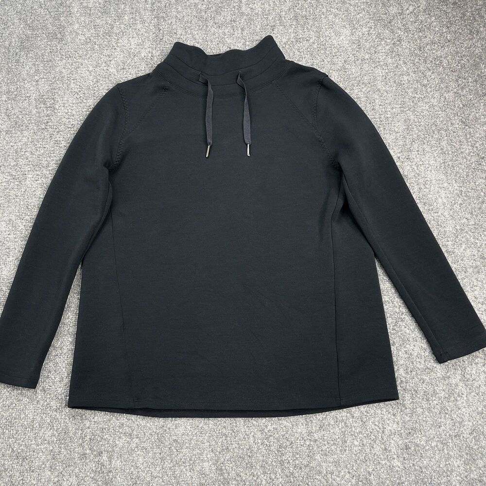 Spanx Air Essentials Got Ya Covered Pullover Sweatshirt Womens Size Small Black - Picture 4 of 9